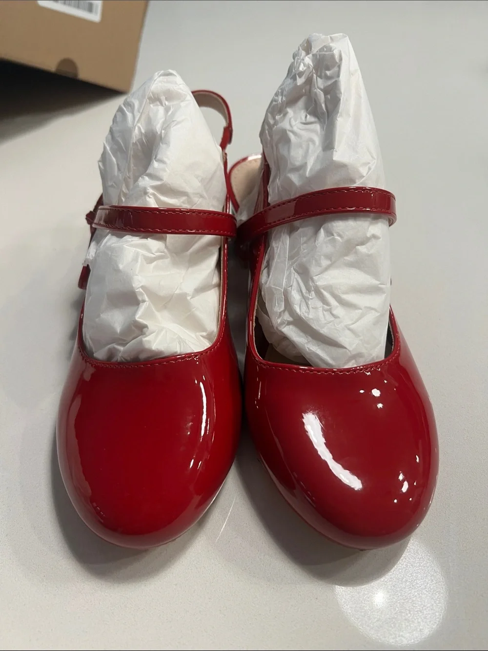 Girls' Red Patent Mary Jane Slingback Dress Shoes